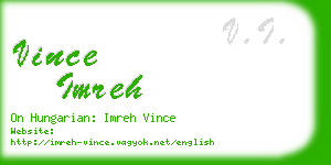 vince imreh business card